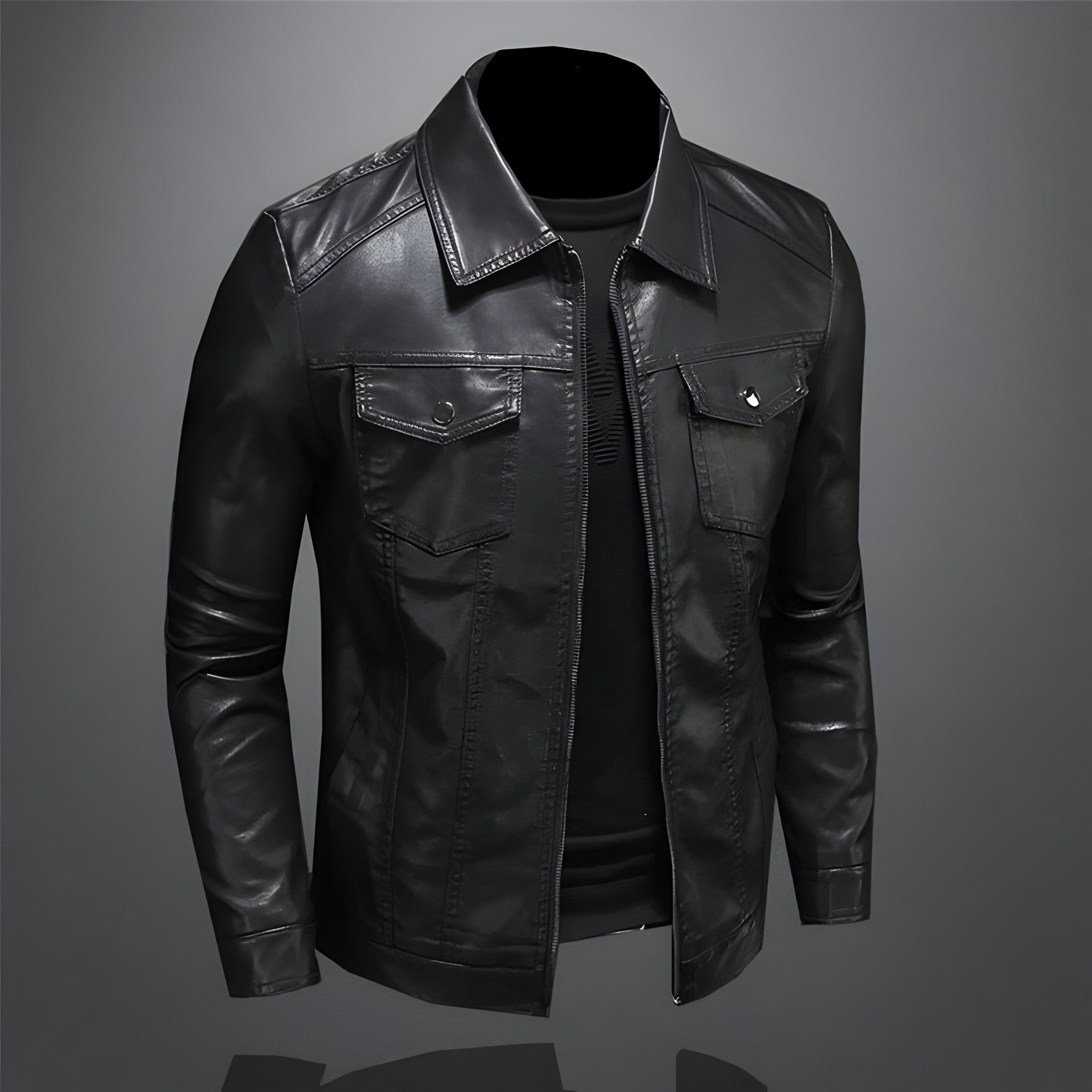 Evan™ | Leather Jacket