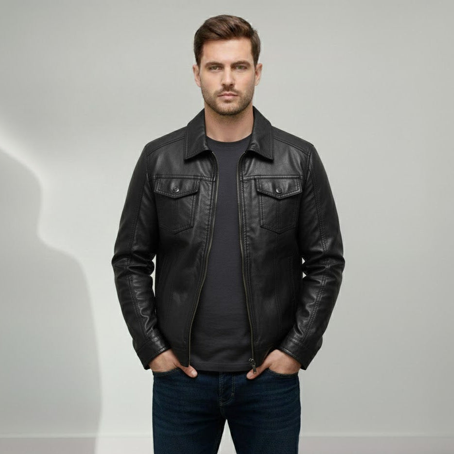 Evan™ | Leather Jacket
